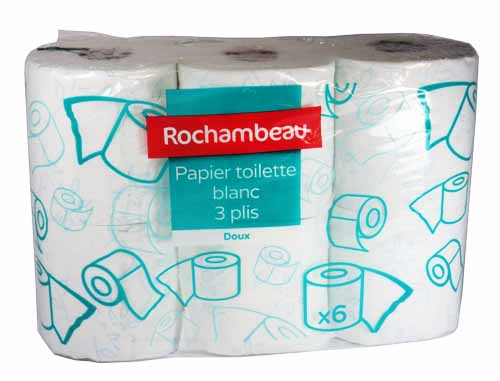 Papier Toilette 6RL*160F2Plis Aro => DROGUERIE ALIMENTAIRE